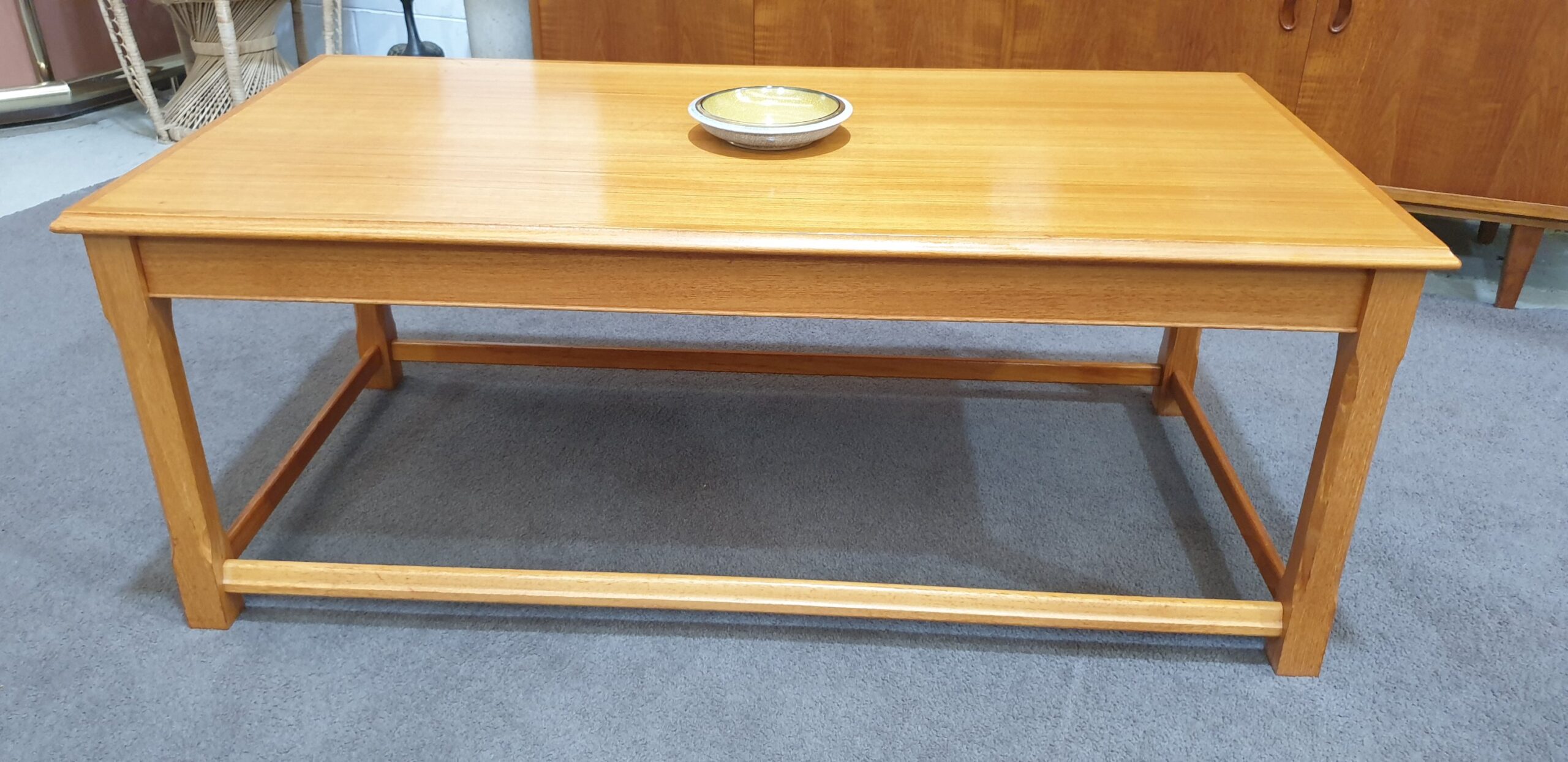 Retro Teak Coffee Table Large PARKER Hilton and Main