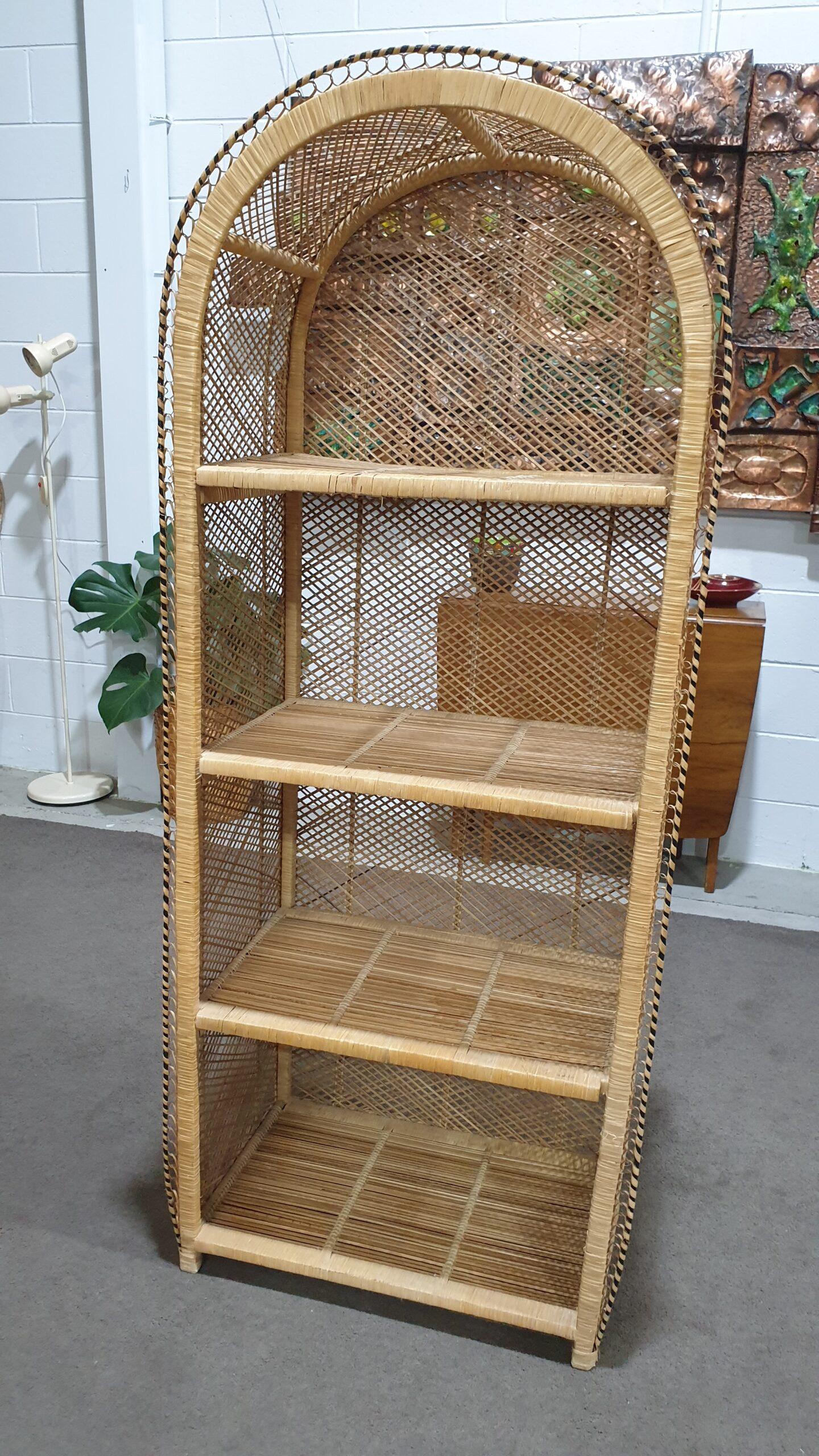 Retro Cane Hutch Removable Shelves Hilton and Main