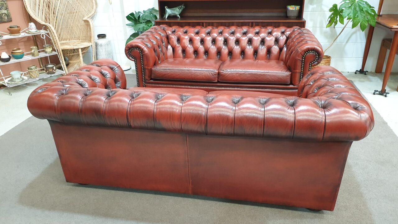 Leather Chesterfield Sofa Lounge Couch MORAN Hilton and Main